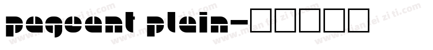 Pageant Plain字体转换